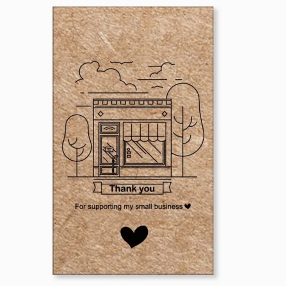 NEW 30 PCS THANK YOU FOR SUPPORTING MY SMALL BUSINESS APPRECIATION CARDS - Picture 1 of 1